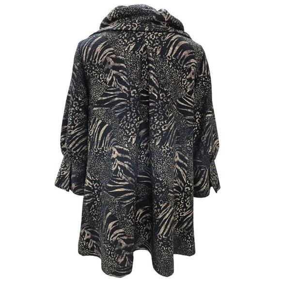 Simonton Says George Simonton 100% Polyester Animal Print Coat Sz M - Picture 3 of 8